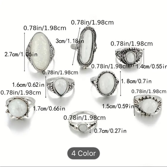 New 8 piece stackable ring set - Picture 6 of 6